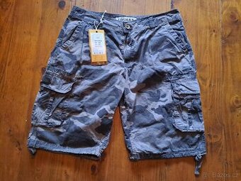 Maskáčové kraťasy + opasek