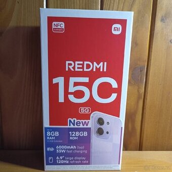 Redmi 15C 5G – Stav nového (A+) – Kompletní balení