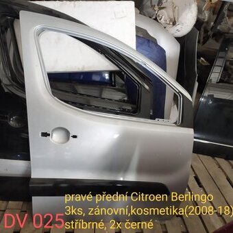 Citroen berlingo přední pravé dveře ll -  originální zadní d