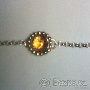 Stříbrný náramek s citrínem