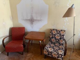 2x KŘESLA HALABALA + STOLEK PAVOUK + LAMPA NAPAKO