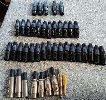 MIX konektory XLR + 2x JACK TS 43ks