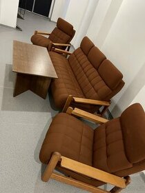 Retro sedací souprava a křesla+stůl