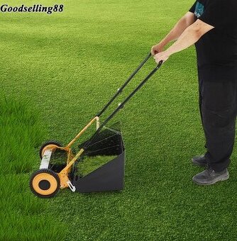 Ruční vřetenová sekačka 14" s košem – tichá, bez benzínu