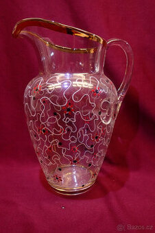 Džbán na vodu - ručne foukaný - starý 