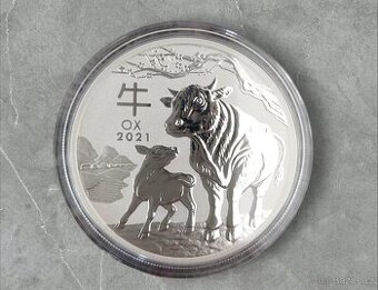 Stříbrná mince rok buvola Lunar 2021 III 1oz