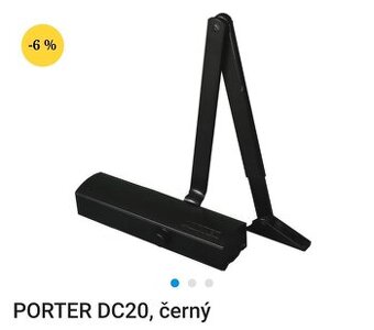 Zavirač dveří PORTER DC20, černý