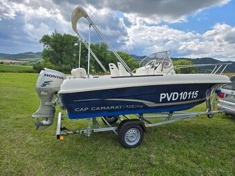 Kajutova lod 5.2x2 1m, Honda 50 (4t), vlek