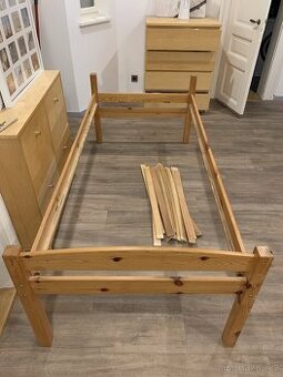 🛏️ Postel s laťkami 90x200