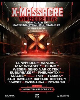 X-massacre - Prodám 1-4 vstupenky