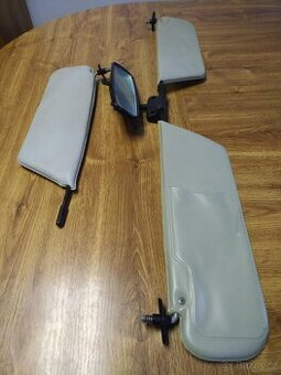 Moskvič zpětné zrcátko, sluneční clony