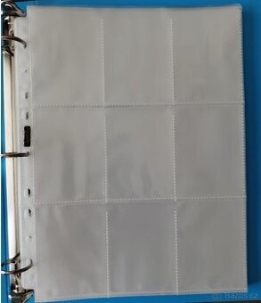 Listy průhlední na sběratelské, na karty, malý bankovky