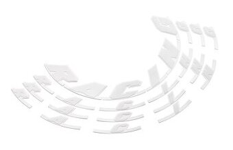 white racing RIM stickers KIT