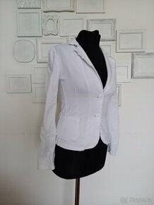 Bílé teplákové sako