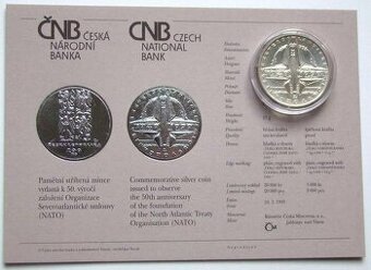 200 Kč 1999 - 50. výročí založení NATO, BK, ČNB