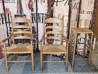 židle 2x + 1x barová židle