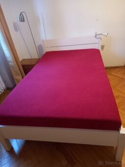 Postel 120×200 cm – bílá
