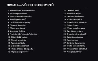 AI do práce — 30 českých promptů pro kancelář a office