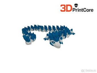 Flexi Medium Crystal Dragon – pohyblivý model modrí
