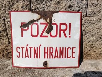 Cedule plechová, smaltovaná - originální.
