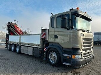 Scania R450 8x4 - valník s hydraulickou rukou