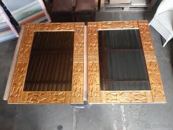Párová designová zrcadla 120×90 cm – mayský / aztécký styl