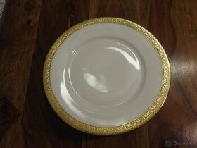 Krásné porcelánové talíře - zlacené 6ks