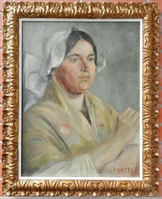 Gottlieb Václav (1904-1951)-Portrét mlynářky - 1