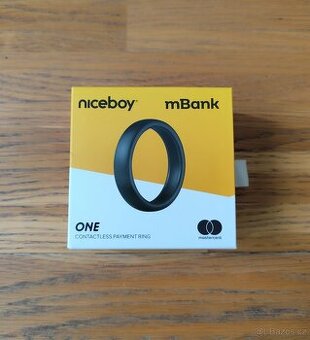 PLATEBNÍ PRSTEN NFC NICEBOY ONE BRUSHED BLACK - VELIKOST 13 - 1
