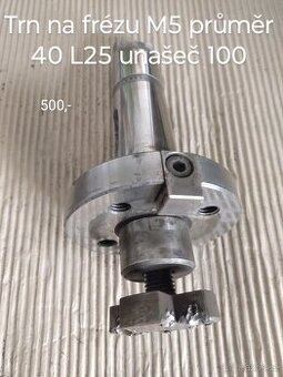 Trn na frézu M5 průměr 40 L25 unašeč 100