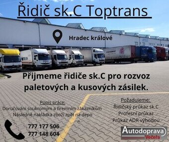 Řidič sk.c Toptrans