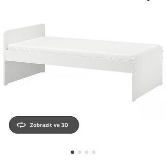 Postel s matraci a roštem z ikea 90x200 cm