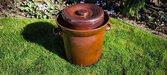 Keramický zelák s víkem, 20 l