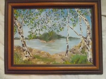 7 Obrazů od Autora - Olejomalby na Deskách - Signované R.J