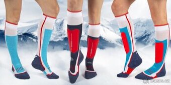 Prodám nové lyžařské ponožky s chráničem holeně - 70% sleva