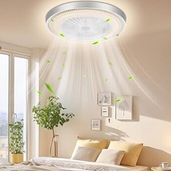 LED stropní světlo s ventilátorem 50cm
