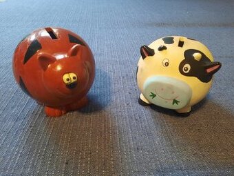 Pokladnička 2ks RETRO, hračky super stav