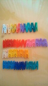 Vintage: kolíčky na prádlo, prádel. šňůry, kroužky,žabky aj.