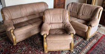 Luxusní kožená sedací souprava 3+2+1, 6272