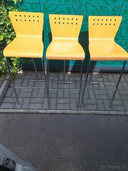 Barové  zidle  polstrované  nerezové