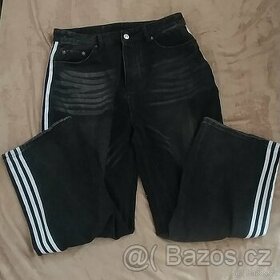Balenciaga x Adidas jeans černé baggy M-L - 1