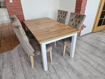 Jidelni  stůl  rozkládací  + 4 židle
