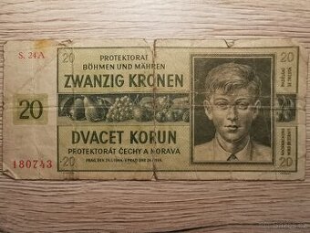 20 Korun Československých 1944 - Bankovka