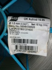 Prodám svařovací drát - nerez Esab OK AUTROD 16.95 1,0 - 1