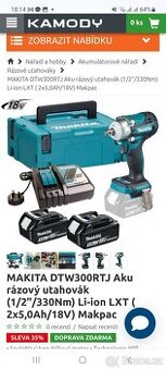 Makita kufr nabíječka aku baterie 5.0 makita