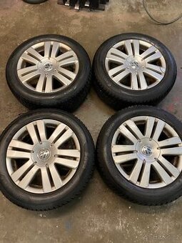 4x alu kola VW R16 5x112 4x zimní pneu Sava  205/55/R16 91H