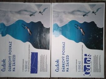 Dva poukazy Čedok na 5000,- (hodnota celkem 10.000,-)