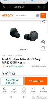 Sluchátka Sony WF-1000XM5