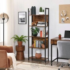 Multifunkční regál v industriálním retro stylu (165 cm)