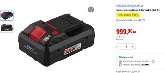 Aku parkside 4Ah slim nová nepoužitá